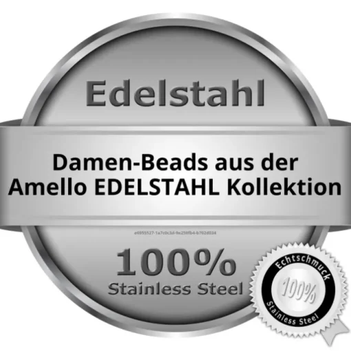 Amello Megabead Stahl Kugel schwarz Zirkonias Armband AMZ025S
