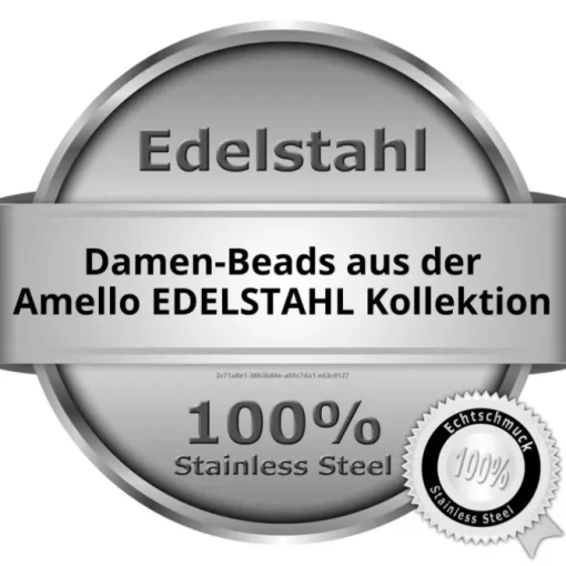 Amello Megabead Stahl Rad Zirkonias rosa Armbandbead AMZ312A