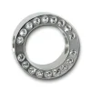 Amello Megabead Stahl Zirkonias Rad weiß Armband AMZ105W