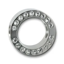 Amello Megabead Stahl Zirkonias Rad weiß Armband AMZ105W