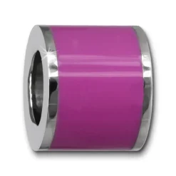 Amello Megabeads Edelstahl Bead Emaille pink Armbandbead AMB028V