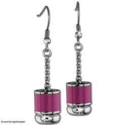 Amello Megabeads Edelstahl Ohrhänger für Beads Edelstahlohrringe AMO001W
