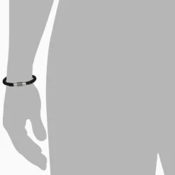Amello Megabeads Leder Armband schwarz Edelstahl Verschluß AMA475S20