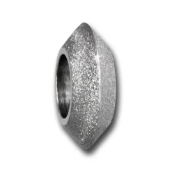 Amello Megabeads Stahl Bead Kreisel diamantiert Armbandbead AMB410W