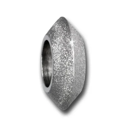 Amello Megabeads Stahl Bead Kreisel diamantiert Armbandbead AMB410W