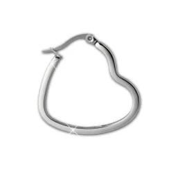 Amello Ohrhänger Creole Herz 3cm Edelstahl Damen Ohrring ESOS99J