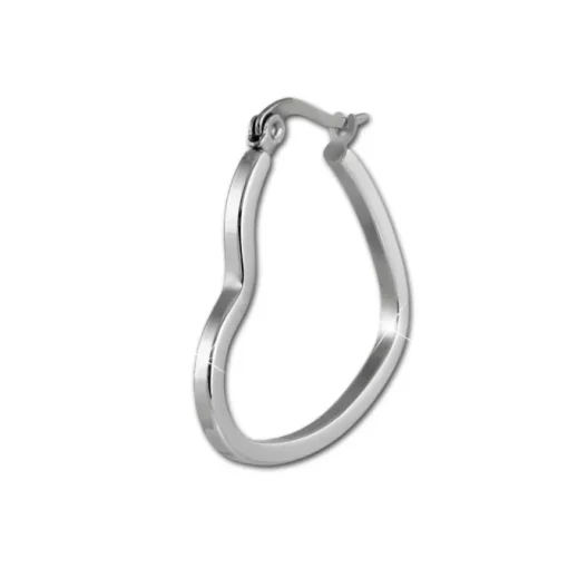 Amello Ohrhänger Creole Herz 3cm Edelstahl Damen Ohrring ESOS99J