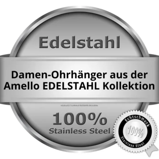 Amello Ohrhänger Muster glanz Edelstahl Damen Ohrring ESOS88J