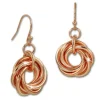 Amello Ohrhänger Ringspiel rose glanz Edelstahl Damen Ohrring ESOS93E