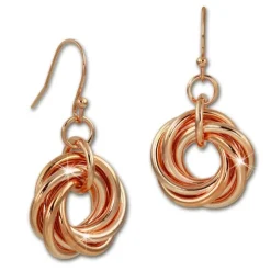Amello Ohrhänger Ringspiel rose glanz Edelstahl Damen Ohrring ESOS93E