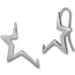 Amello Ohrringe halber Stern Damen Edelstahlschmuck ESOX18J