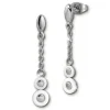 Amello Ohrringe Keramik Circle weiß Damen Edelstahlschmuck ESOX42W