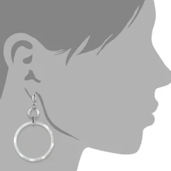 Amello Ohrringe Keramik Circle weiß Damen Edelstahlschmuck ESOX14W