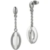 Amello Ohrringe Keramik Ellipse weiß Damen Edelstahlschmuck ESOX09W