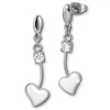 Amello Ohrringe Keramik Herz Zirkonia weiß Damen Edelstahlschmuck ESOX40W