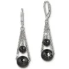 Amello Ohrringe Keramik Kugeln schwarz Damen Edelstahlschmuck ESOX44S