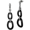 Amello Ohrringe Keramik Ovale schwarz Damen Edelstahlschmuck ESOX16S