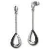 Amello Ohrringe Keramik Tropfen schwarz Damen Edelstahlschmuck ESOX26S