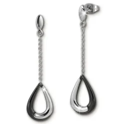 Amello Ohrringe Keramik Tropfen schwarz Damen Edelstahlschmuck ESOX26S