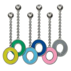 Amello Ohrstecker Oval Zirkonia Emaille rosa Ohrringe Damen Stahl ESOG03P