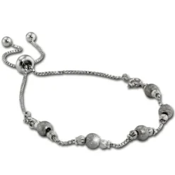Armäleon Damenarmband Komplettset Kugel Design+Verschluss 925 Silber ARS008J