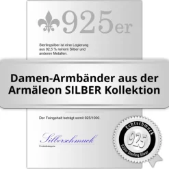 Armäleon Damenarmband Komplettset Perlen weiß Design+Verschluss 925er ARS011W