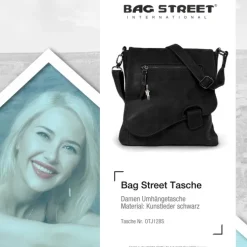 Bag Street , Kunstleder schwarz Handtasche OTJ128S