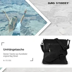 Bag Street , Kunstleder schwarz Handtasche OTJ128S