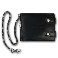Bag Street Bikerbörse quer Leder schwarz Herren Brieftasche OPJ124S