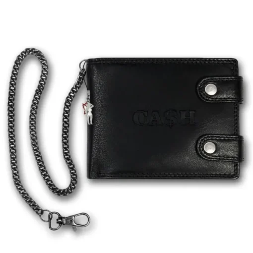 Bag Street Bikerbörse quer Leder schwarz Herren Brieftasche OPJ124S