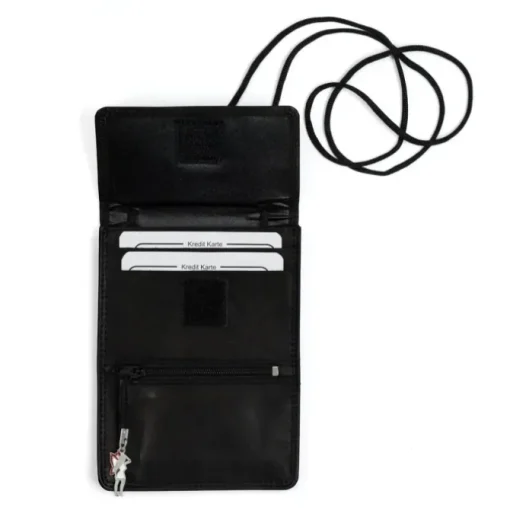 Bag Street Brustbeutel Leder schwarz Brusttasche Brustbörse OTJ503S
