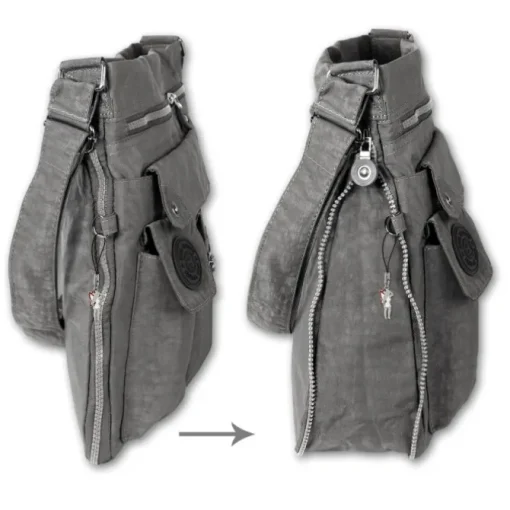 Bag Street Crinkle Nylon grau Cross-Body OTJ206K