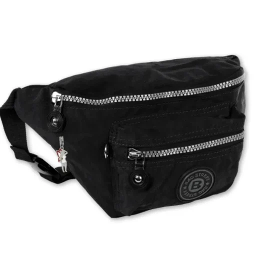 Bag Street Gürteltasche Nylon schwarz Hüfttasche Bauchtasche Damen OTJ506S