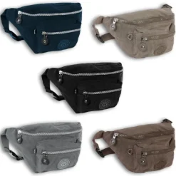 Bag Street Gürteltasche Nylon blau Hüfttasche Bauchtasche Damen, Herren OTJ506B