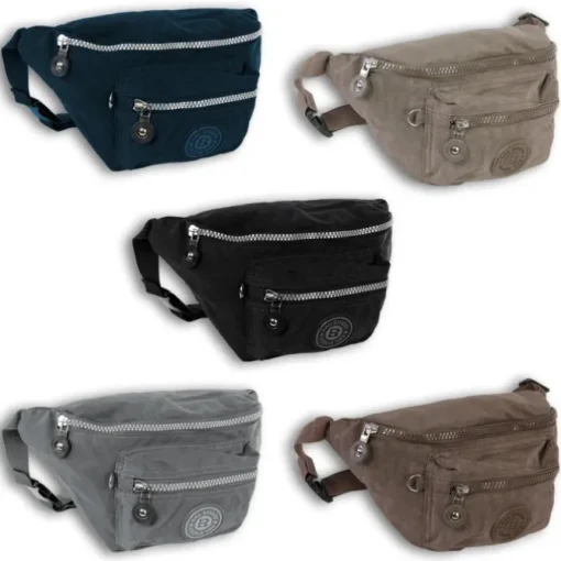 Bag Street Gürteltasche Nylon blau Hüfttasche Bauchtasche Damen, Herren OTJ506B