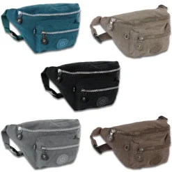 Bag Street Gürteltasche Nylon grau Hüfttasche Bauchtasche Damen, Herren OTJ506K