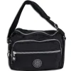 Bag Street leichte Nylon schwarz Handtasche OTJ227S