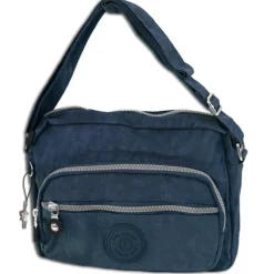 Bag Street leichte Nylon blau Handtasche OTJ227B