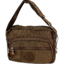 Bag Street leichte Nylon braun Handtasche OTJ227N