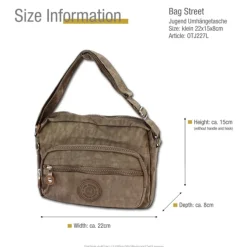 Bag Street leichte Nylon stone Handtasche OTJ227L