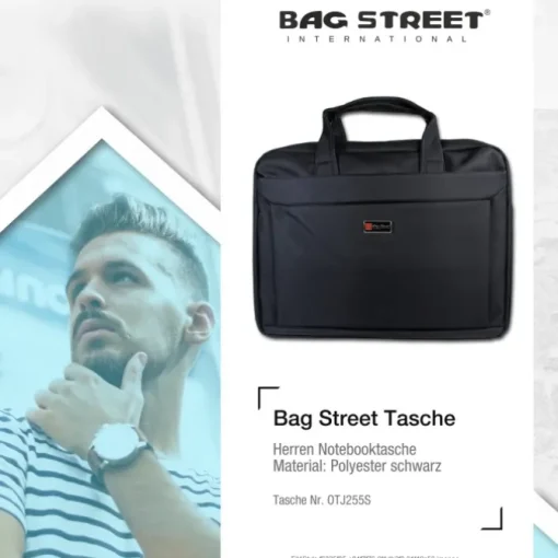 Bag Street Notebooktasche Polyester schwarz Crossover OTJ255S