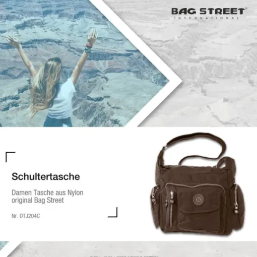 Bag Street Nylon braun Sportliche Damen OTJ204C