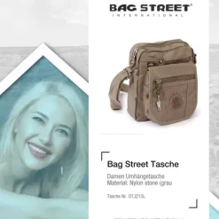 Bag Street Nylon grau, braun Crossover OTJ215L
