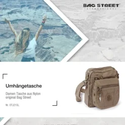 Bag Street Nylon grau, braun Crossover OTJ215L