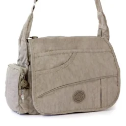 Bag Street Nylon grau Modische Überschlagtasche Crossover OTJ214L