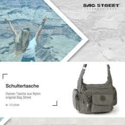 Bag Street Nylon grau Sportliche Damen OTJ204K