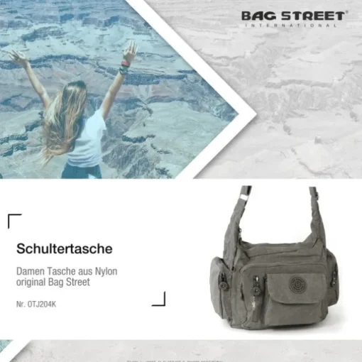 Bag Street Nylon grau Sportliche Damen OTJ204K