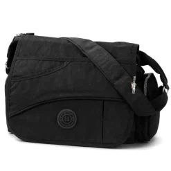 Bag Street Nylon schwarz Überschlagtasche Crossover OTJ214S