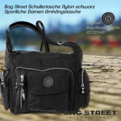 Bag Street Nylon schwarz Sportliche Damen OTJ204S