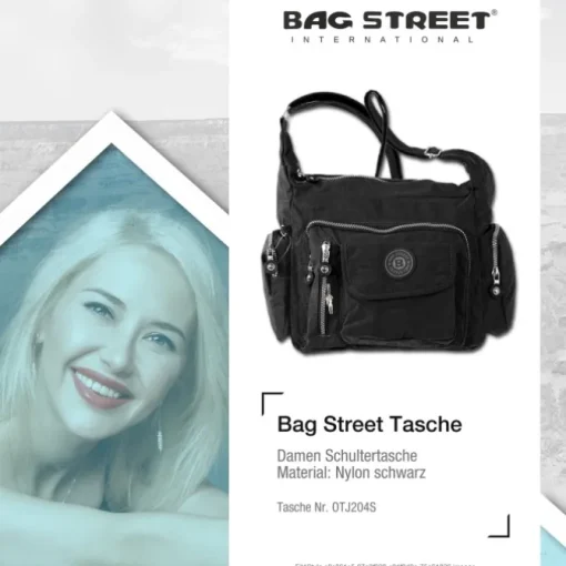 Bag Street Nylon schwarz Sportliche Damen OTJ204S
